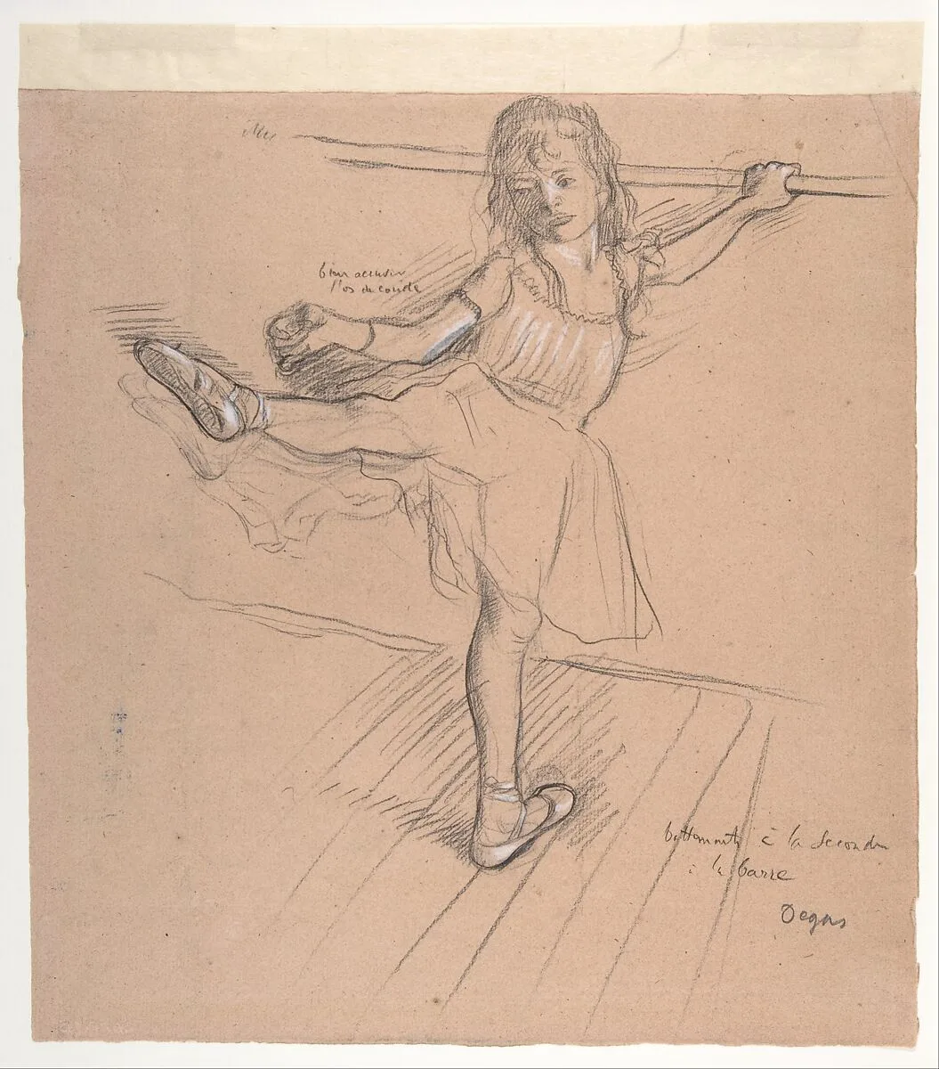 Little Girl Practicing at the Bar — Edgar Degas