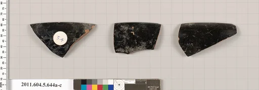Terracotta rim fragments of kylikes (drinking cups)