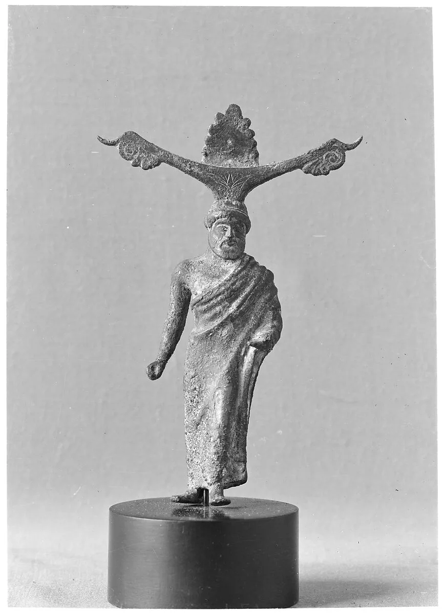 Bronze mirror support — Unknown