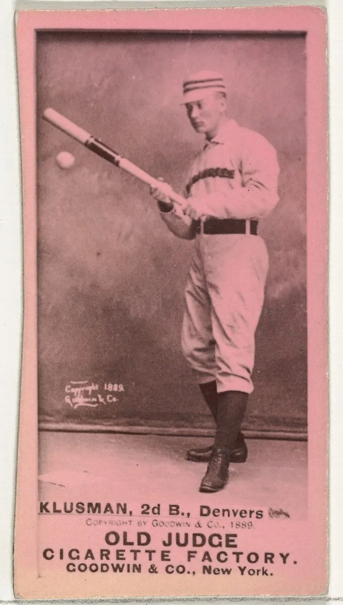 William F. "Billy" Klusman, 2nd Base, Denver, from the Old Judge series (N172) for Old Judge Cigarettes — Goodwin & Company