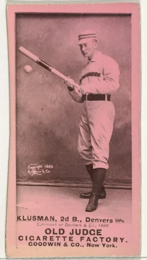 William F. "Billy" Klusman, 2nd Base, Denver, from the Old Judge series (N172) for Old Judge Cigarettes