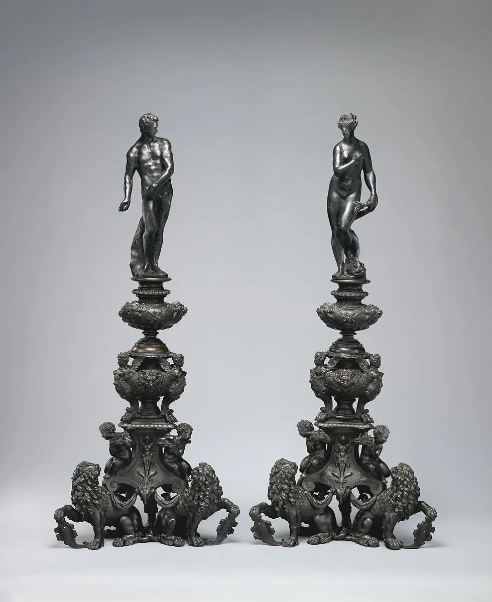 Andiron with figure of Vulcan (one of a pair) — Tiziano Aspetti