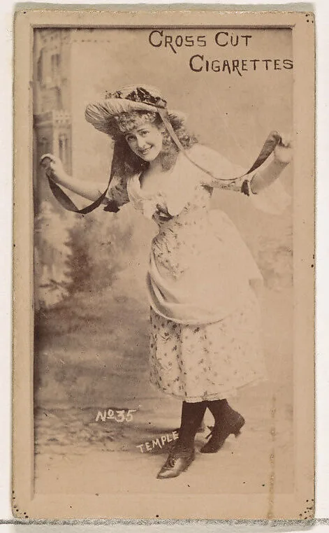 Card Number 35, Rose Temple, from the Actors and Actresses series (N145-1) issued by Duke Sons & Co. to promote Cross Cut Cigarettes — W. Duke, Sons & Co.