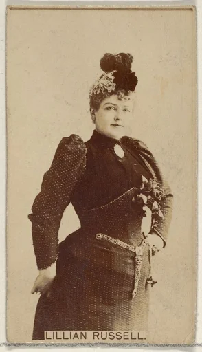 Lillian Russell, from the Actors and Actresses series (N45, Type 8) for Virginia Brights Cigarettes