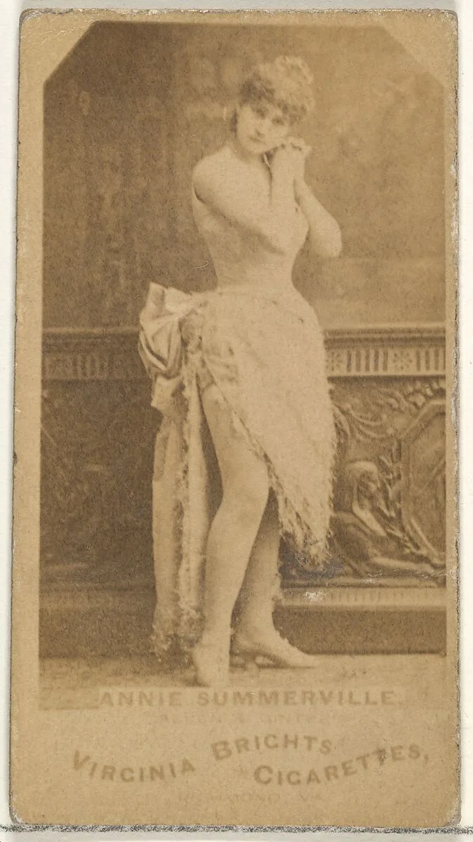 Annie Summerville, from the Actors and Actresses series (N45, Type 1) for Virginia Brights Cigarettes — Allen & Ginter