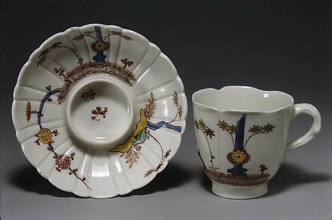 Cup and saucer — Saint-Cloud factory
