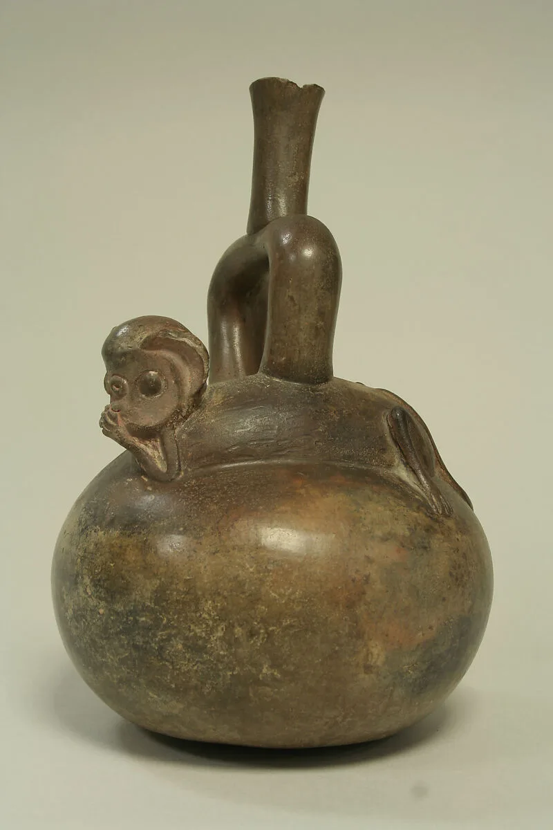 Stirrup Spout Bottle: Monkey — Unknown