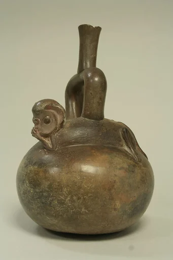 Stirrup Spout Bottle: Monkey