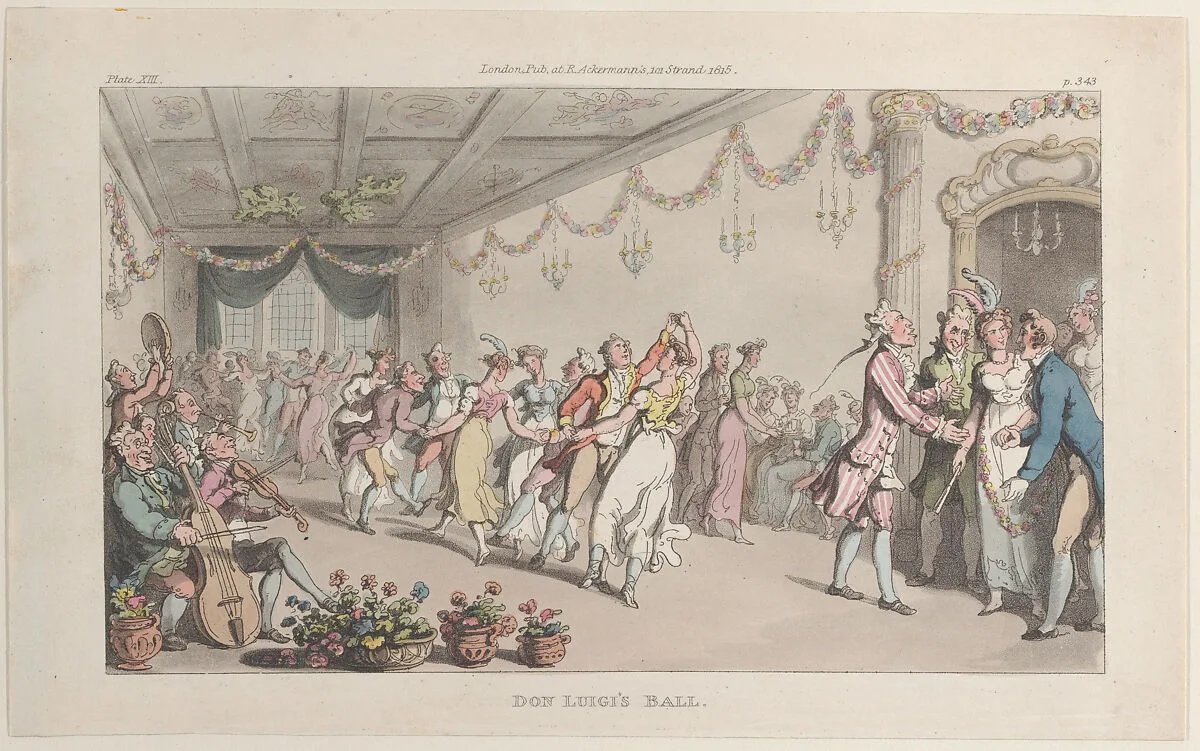 Don Luigi's Ball — Lewis Engelbach|Rudolph Ackermann, London|Thomas Rowlandson