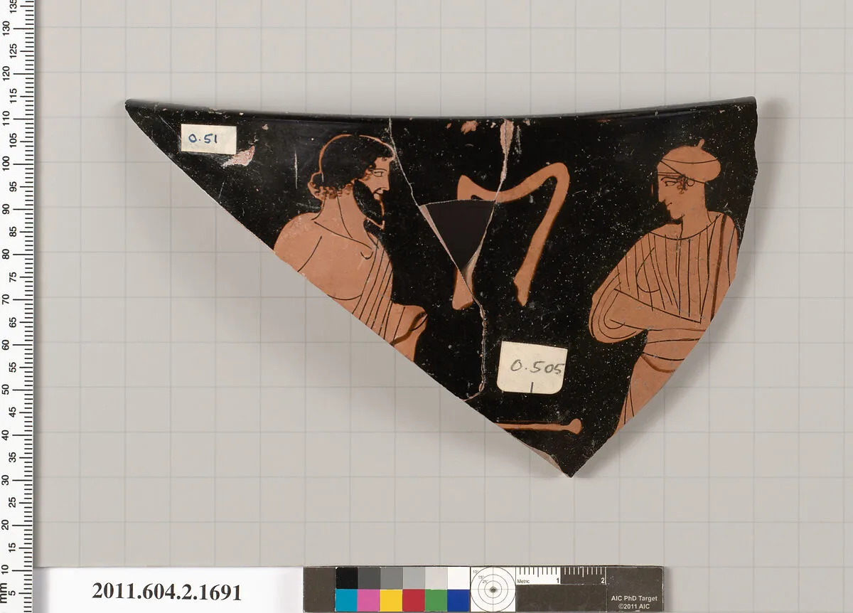 Terracotta fragment of a skyphos (deep drinking cup) — Unknown
