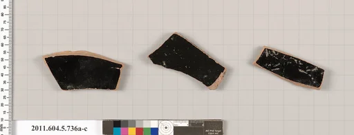 Terracotta fragments of kylikes (drinking cups)