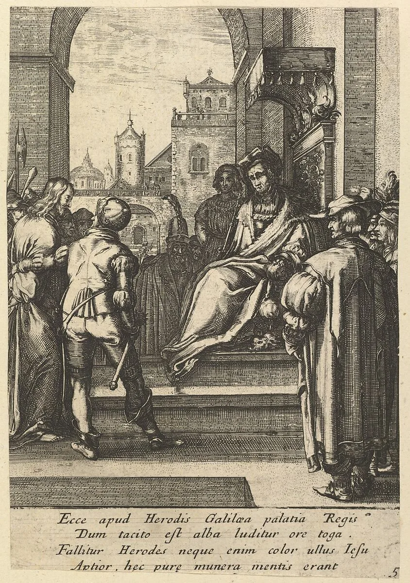 Christ Before Pilate, from "The Passion of Christ" — Hendrick Goltzius|Nicolas Cochin|Jean I Leblond