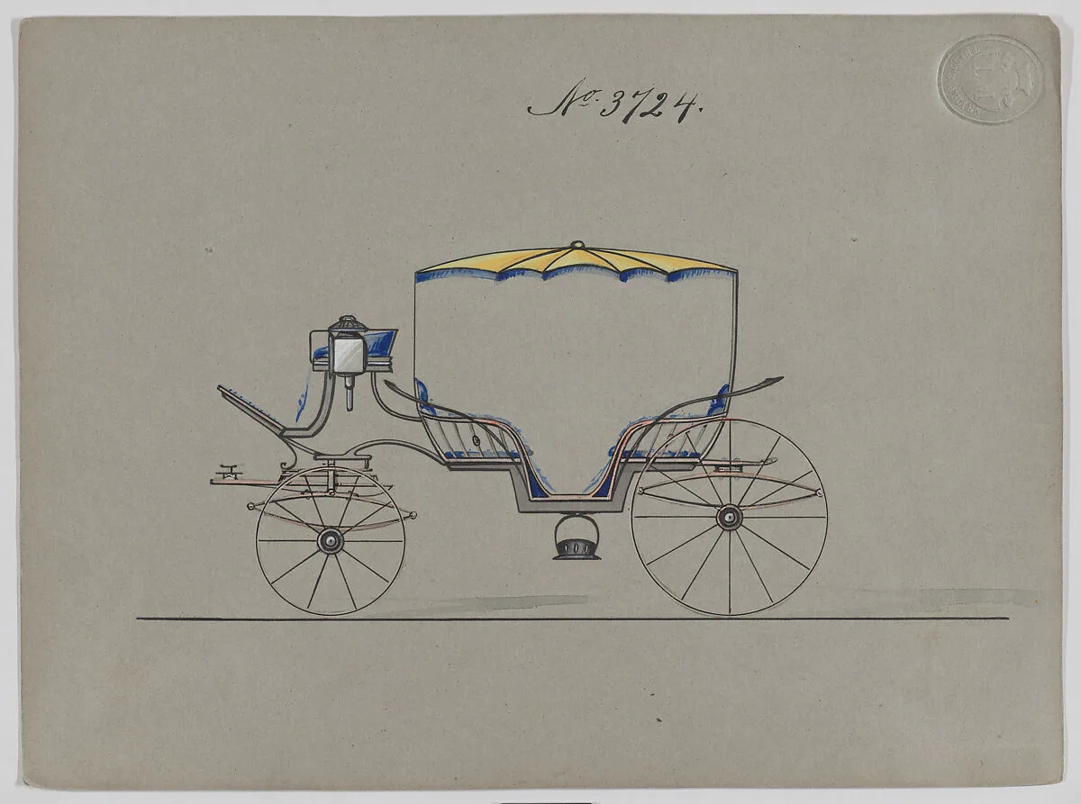 Design for 6 seat Phaeton, no. 3724 — Brewster & Co.