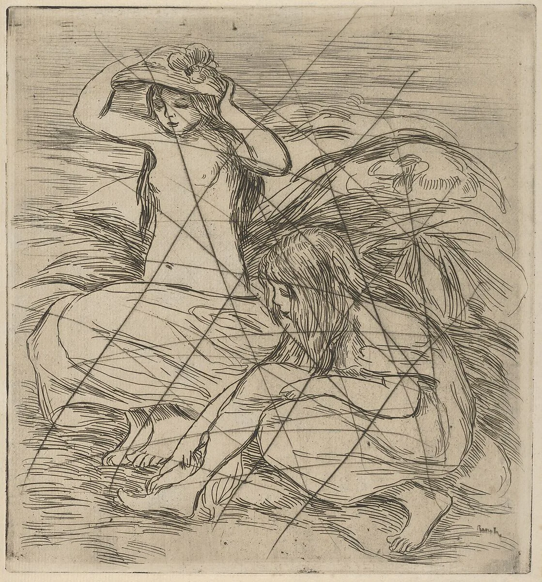 Les Deux Baigneuses (Cancelled impression) — Auguste Renoir
