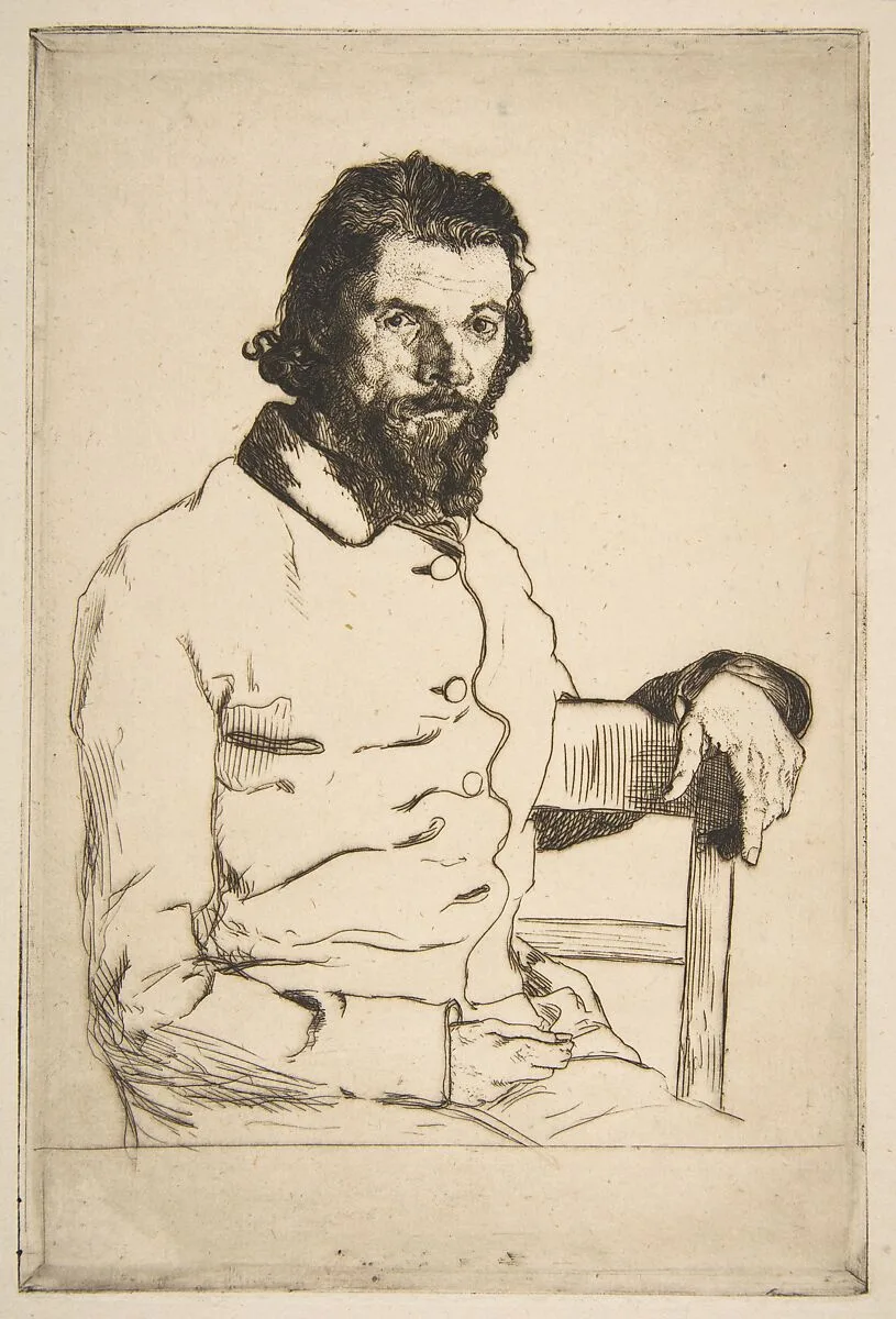 Portrait of Charles Meryon — Félix Bracquemond|Charles Meryon