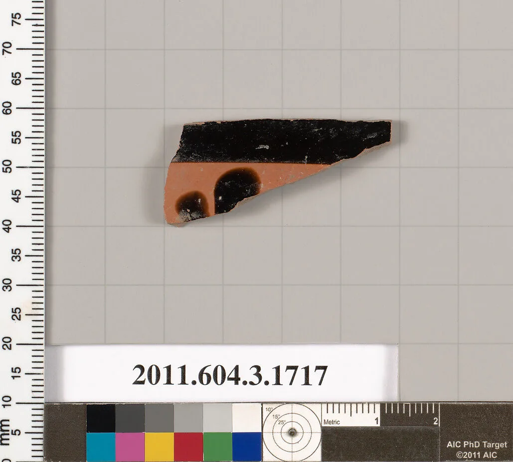 Terracotta rim fragment of a kylix: Band cup (drinking cup) — Unknown