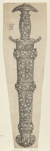 Dagger Sheath Decorated with Tendrils and Two Profiles
