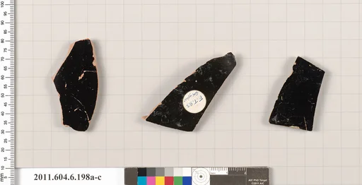 Terracotta fragments of skyphoi (deep drinking cups)