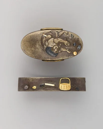 Sword-Hilt Collar and Pommel (Fuchigashira)