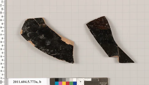 Terracotta fragments of kylikes (drinking cups)