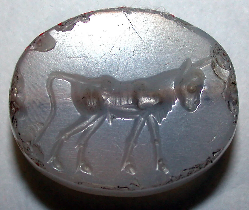 Stamp seal (scaraboid) with animal — Unknown