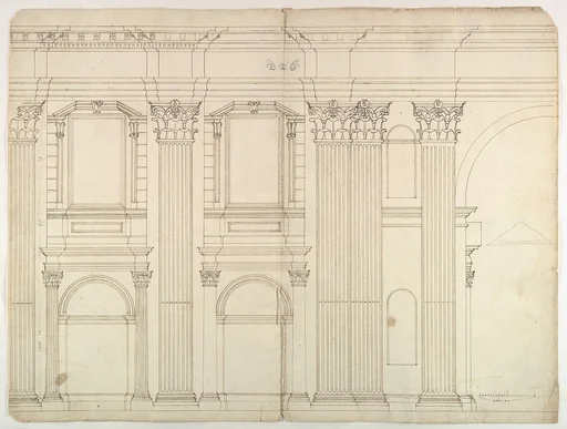 Saint Peter's, apse, exterior elevation (recto) blank (verso)