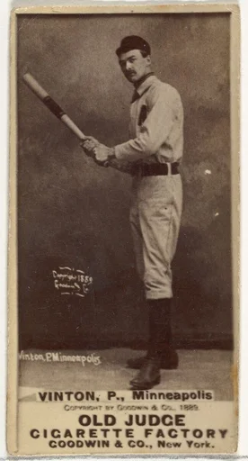 William Miller "Bill" Vinton, Pitcher, Minneapolis, from the Old Judge series (N172) for Old Judge Cigarettes