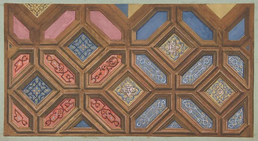 Alternate designs for the decoration of a coffered ceiling
