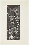 Men building a school, illustration for the review 'El Maestro Rural' — Leopoldo Méndez
