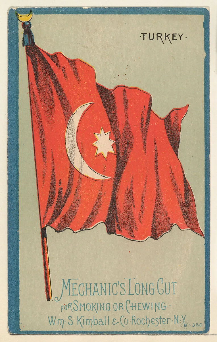 Turkey, from the National Flags series (N195) issued by Wm. S. Kimball & Co. — William S. Kimball & Company