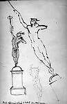 Sheet of studies for the statue of Mercury