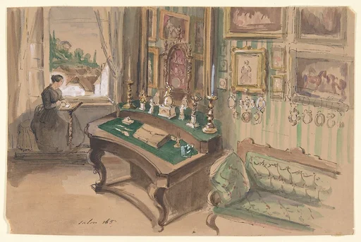 Drawing of an Interior: Salon