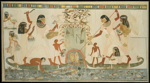 Menna and Family Hunting in the Marshes, Tomb of Menna