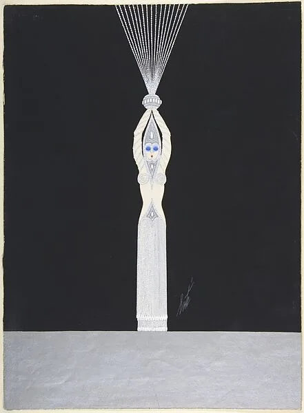 Design for "Porteuse" of "Quatrième Voile" for "Les Mariages," George White's Scandal — Erté (Romain de Tirtoff)