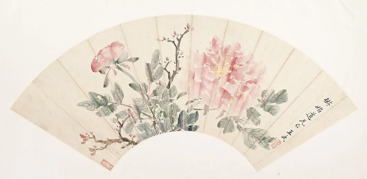 清 王武 牡丹圖 扇面|Peony — Wang Wu
