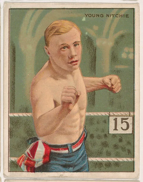 Young Nitchie, from the Champion Pugilists series (T219), issued by Mecca and Hassan Cigarettes — Mecca Cigarettes|Hassan Cigarettes