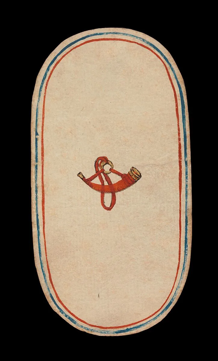 1 of Horns, from The Cloisters Playing Cards — Unknown