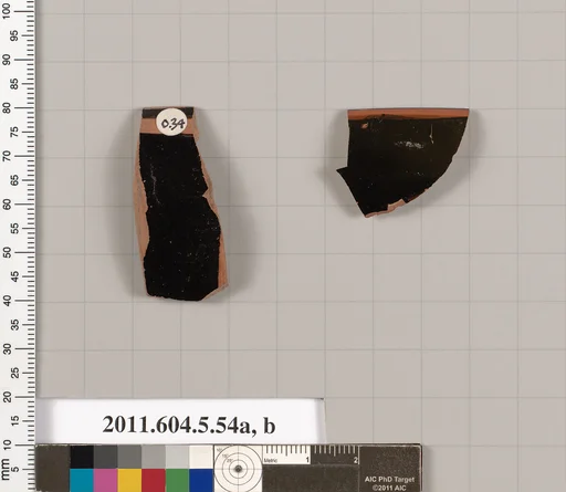 Terracotta rim fragments of kylikes (drinking cups)