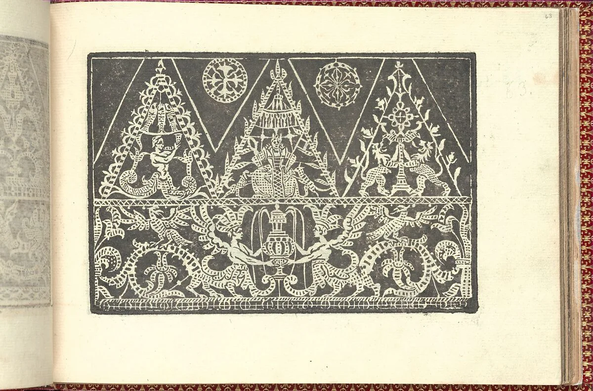 Corona delle Nobili et Virtuose Donne: Libro I-IV, page 63 (recto) — Cesare Vecellio