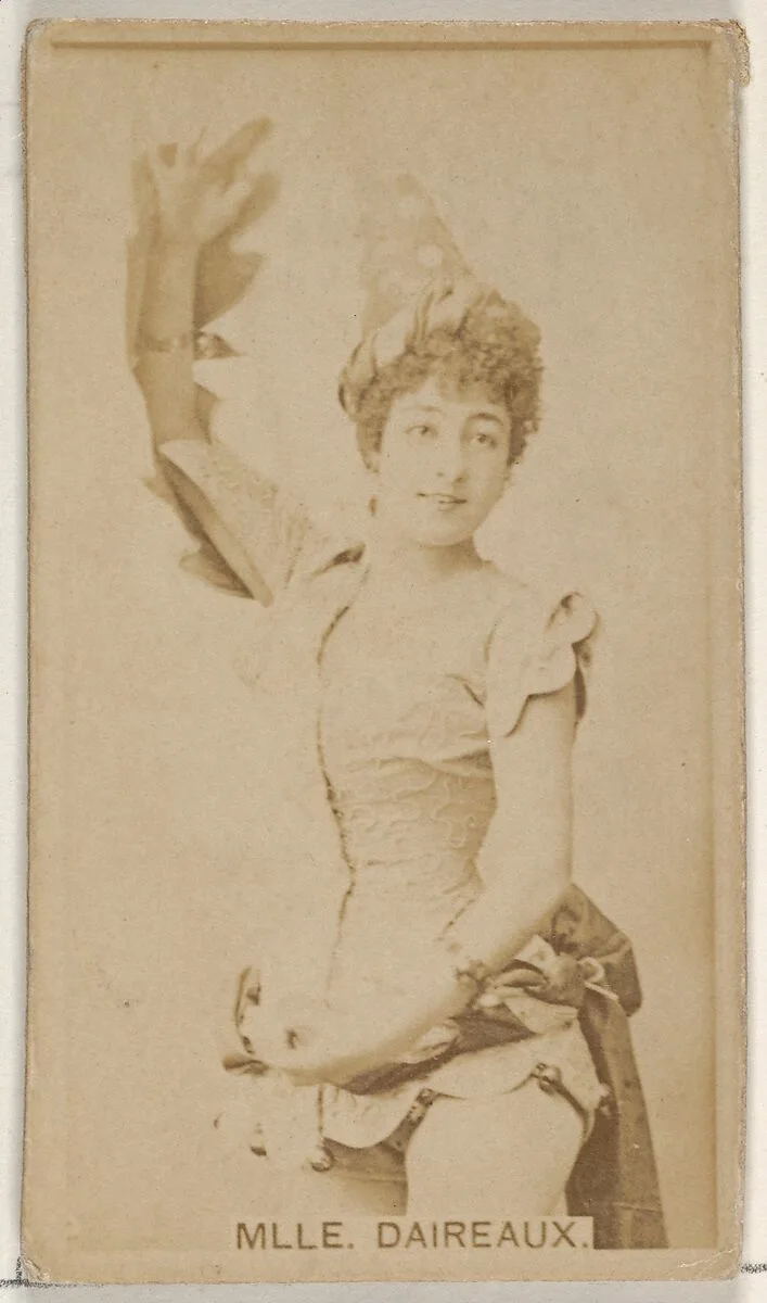 Mlle. Daireaux, from the Actors and Actresses series (N45, Type 8) for Virginia Brights Cigarettes — Allen & Ginter