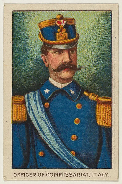 Officer of Commissariat, Italy, from the Military series (T79) issued by the American Tobacco Company — American Tobacco Company