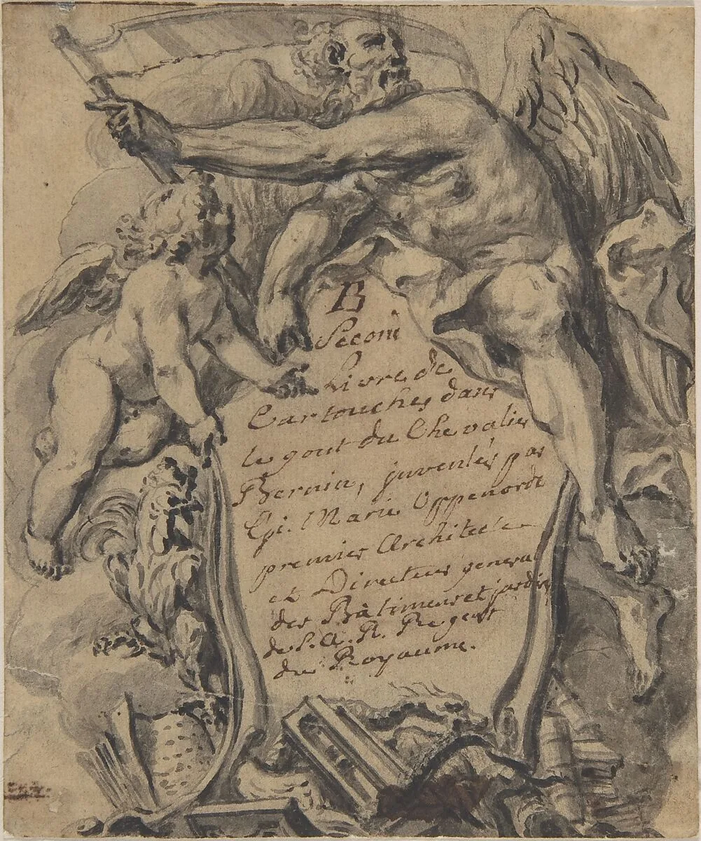 Study for a Cartouche — Gilles-Marie Oppenord