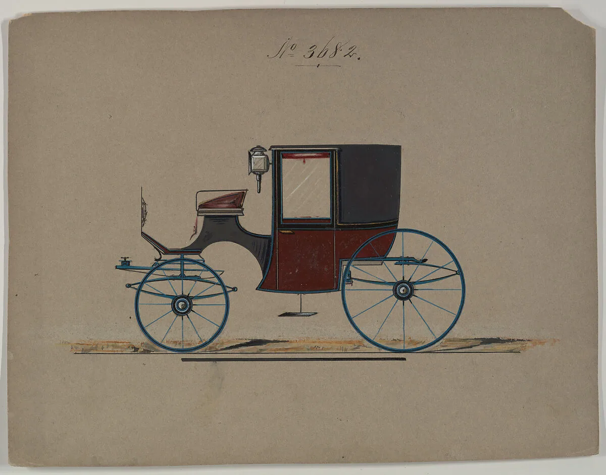 Design for Brougham, no. 3682 — Brewster & Co.