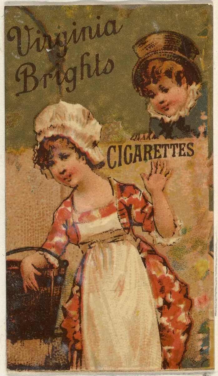 From the Girls and Children series (N64) promoting Virginia Brights Cigarettes for Allen & Ginter brand tobacco products — Allen & Ginter