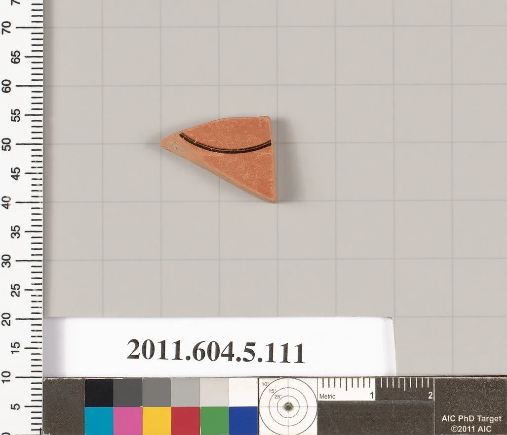 Terracotta fragment of a stemless kylix (drinking cup) — Unknown