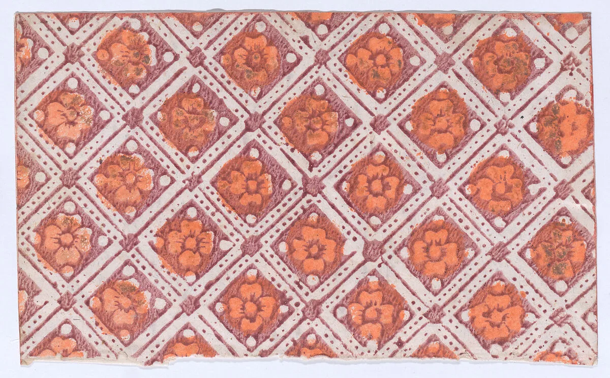 Sheet with overall pattern of rosettes — Anonymous