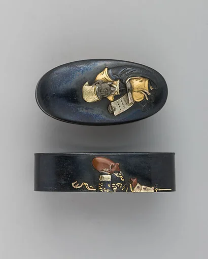 Sword-Hilt Collar and Pommel (Fuchigashira)