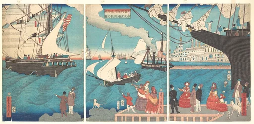 Amerika Karuhorunia Ko shuppan no zu|Sailing from a California Port