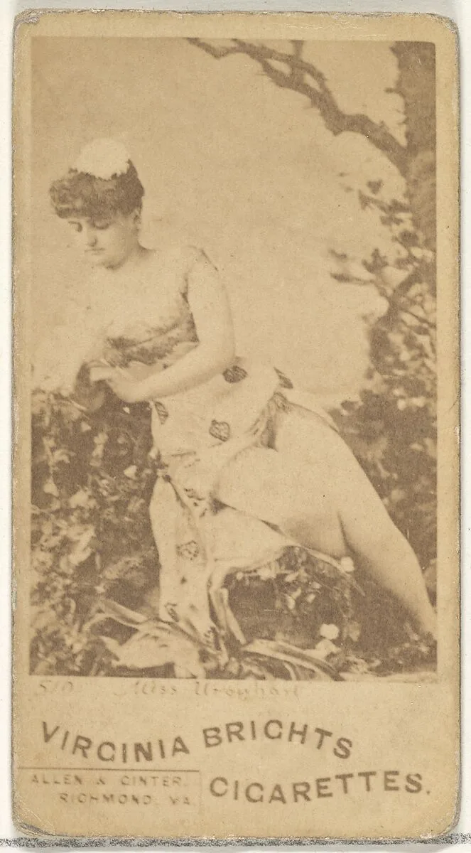 Card 510, Miss Urquhart, from the Actors and Actresses series (N45, Type 1) for Virginia Brights Cigarettes — Allen & Ginter