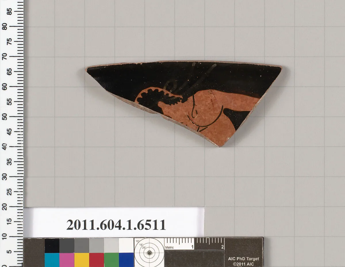 Terracotta rim fragment of a kylix (drinking cup) — Unknown